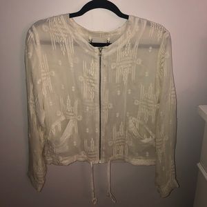 Sheer Zip Up